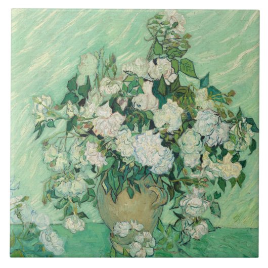 Carreau Roses par Vincent Van Gogh (Devant)