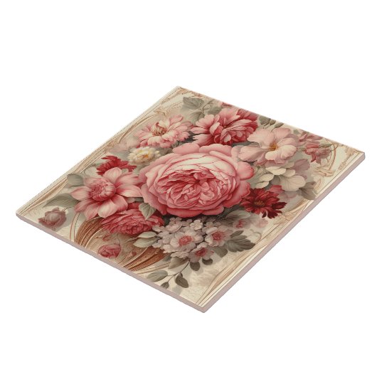 Carreau Roses roses (Côté)