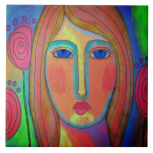 Carreau Roses roses Abstraites peinture numérique