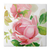 Carreau Roses roses peintes en style Vintage (Devant)