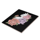 Carreau Roses roses roses blanches Peach Lavender (Côté)