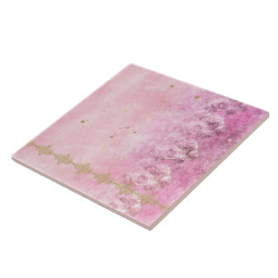 Carreau Roses roses roses Damask Grunge - Carrelage