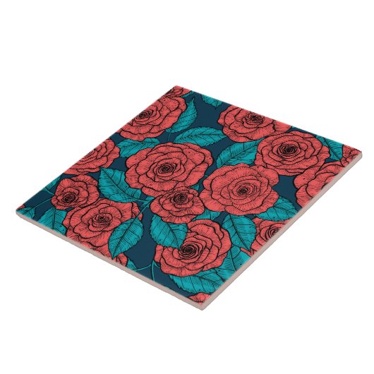 Carreau Roses rouges (Côté)