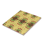 Carreau Roses rouges contre Mur Jaune (Côté)