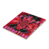 Carreau Roses rouges Iridescente "Bonne Saint Valentin" Im (Côté)