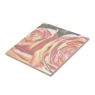 Carreau Roses thé du jardin