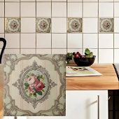 Carreau Roses vintages encadrés