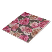 Carreau Roses vintages rose, rouge et blanche (Côté)