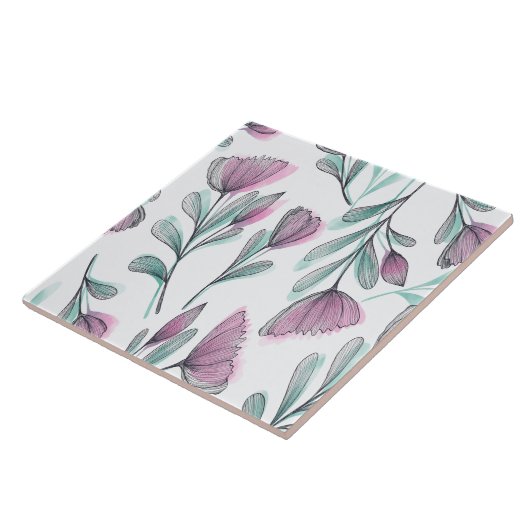 Carreau Roses violets (Côté)