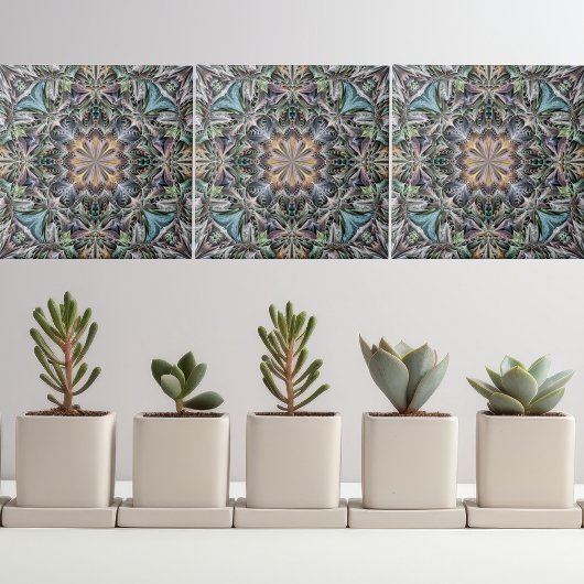 Carreau Rosette de jardin Abstraite à plusieurs couleurs