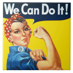 Carreau Rosie le Riveter (Poster Iconique) (Nous pouvons l