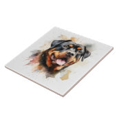 Carreau Rottweiler, Chien, aquarelle (Côté)
