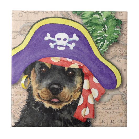 Carreau Rottweiler Pirate (Devant)