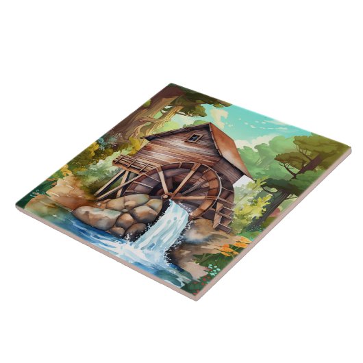 Carreau roue à eau douce Pays (Côté)