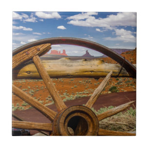 Carreau Roue de chariot en gros plan, Arizona