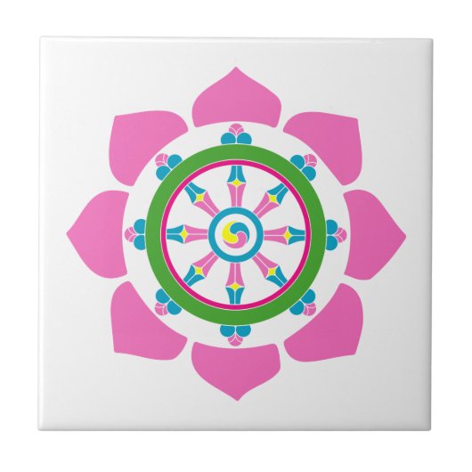 Carreau Roue de Dharma (Devant)