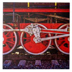 Carreau Roues de train à vapeur vintage