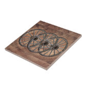 Carreau Roues en bois vintage (Côté)