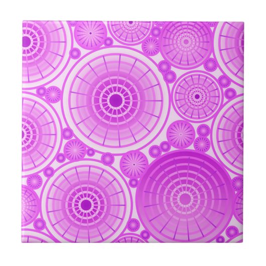Carreau Roues imbriquées - lavande et violet (Devant)