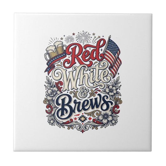 Carreau Rouge Blanc & Bières Conception de chemise de bièr (Devant)