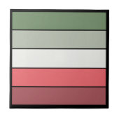 Carreau Rouge Blanc Vert de Noël sur papier texturé (Devant)