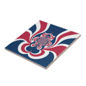 Carreau Rouge bleu Kaleidoscope (Côté)