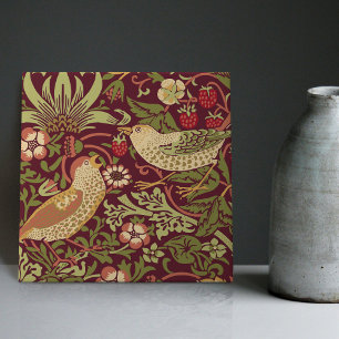 Carreau Rouge Bourgogne William Morris Strawberry Thief