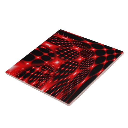 Carreau Rouge brillant fractal (Côté)