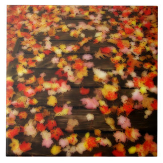 Carreau Rouge clair Jaune d'automne Maple Feuilles