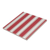 Carreau Rouge Classique, Blanc et Rayures de Souris Mocha (Côté)