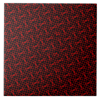 Carreau Rouge et tuile modelée par noir
