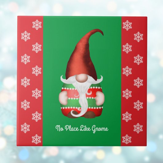 Carreau Rouge et vert Gnome - Pas d'endroit comme Gnome