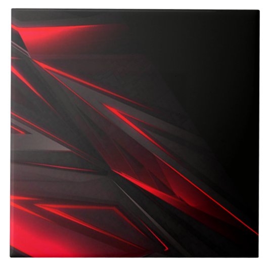 Carreau Rouge Extraordinaire à la conception abstraite Poi (Devant)