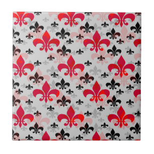 Carreau Rouge Fleur De Lis Surface Motif Design