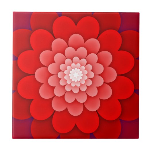 Carreau Rouge Floral Mandala-58566 (Devant)