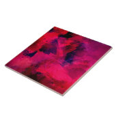 Carreau Rouge foncé et violet Gras & Abstrait moderne (Côté)