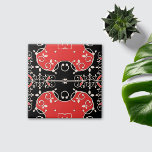 Carreau Rouge noir et blanc Classic Elegant Feuilleté Orna<br><div class="desc">Carreaux de céramique colorés et élégants en rouge,  noir et blanc.</div>