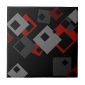 Carreau Rouge Noir et Géométrique Gris (Devant)