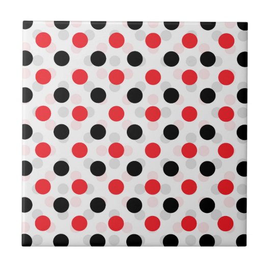 Carreau Rouge noir Pois Textile Motif Design (Devant)