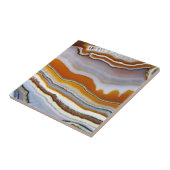 Carreau Rouge Orange Blanc Noir Bleu Or Géode Agate (Côté)