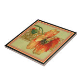 Carreau Rouge orange vintage élégant Poppie (Côté)