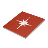 Carreau rouge Starburst milieu du siècle moderne Rétro (Côté)