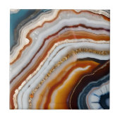 Carreau Rouge Terracotta Blanc Noir Bleu Or Géode d'âge (Devant)