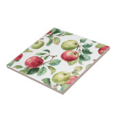 Carreau Rouge vert pomme Motif Aquarelle Russe (Côté)