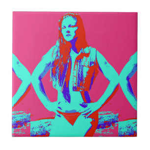 carreau rousse bikini fille