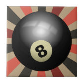 Carreau Route 66 Sunburst Vibes - Retro 8-Ball (Devant)