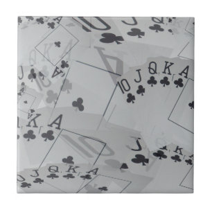 Carreau Royal Club Flush Poker Cartes Motif,