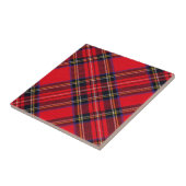 Carreau Royal Stewart tartan rouge noir plaid (Côté)