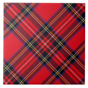 Carreau Royal Stewart tartan rouge noir plaid