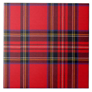 Carreau Royal Stewart tartan rouge noir plaid